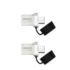 Gigastone Z50 32GB USBメモリ 2個セット Type C OTG USBタイプC両方 USB 3.2 Gen1 メモリスティック 小型 メタリック フラッシュドライブ USB 2.0 / USB 3.0 / USB 3.1