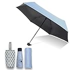 HAVIKA 改良型 折りたたみ傘 日傘 軽量 205g コンパクト 防滴カバー付 UVカット 99.95％ 遮光 遮熱 UPF50+ 晴雨兼用 (ペールブルー)