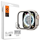 Spigen Glas tR Slim Pro 保護バンパー ガラスフィルム Apple Watch Ultra (49mm) / Apple Watch Ultra 2 (49mm) 用 アルミニウム枠 一体型 apple watch ウルトラ