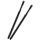 エレコム タッチペン スタイラスペン 2本入り スリム 細い シリコン クリップ付 【 スマホ タブレット iPhone iPad など各種対応】 ブラック PWTPSLIMBK/2