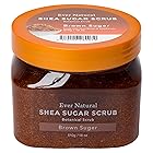 Ever Natural エバーナチュラル シアシュガー ボディスクラブ 510g body scrub ボディスムーザー ボディケア マッサージ お尻 肘 膝 黒ずみケア 角質ケア 天然成分 (ブラウンシュガー)