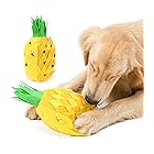 PetGround 犬 知育玩具 パイナップル ノーズワークトイ 犬のおもちゃ スニッフィング 音が出る ペットおもちゃ 餌入れ 噛むおもちゃ 洗える 小型犬 中型犬 大型犬