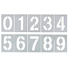 ZERONOWA 駐車場 番号 数字 ステンシルプレート スプレー 吹き付け ナンバープレート (20cm)