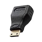 エレコム HDMI 変換 アダプタ hdmi to mini hdmi プレミアム 4K2K(60Hz) 【Premium HDMI(R) Cable規格認証済み】 18Gbps ECAD-HDAC3BK