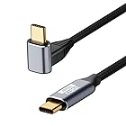 Type C ケーブル L字 2M USB-C & USB-C ケーブル PD対応 100W急速充電 USB3.1 Gen2*1(10Gbps) 4K/60Hz映像出力 ナイロン編みiPhone15、MacBook、Pad、Surface、Xpe