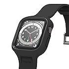 araree Duple Pro Apple Watch バンド コンパチブル (アップルウォッチ SE Series 9/8/7/6/5/4、45mm/44mm) ケース一体型バンド [ TESiV ポリカーボネート ハイブリット素材 そのまま