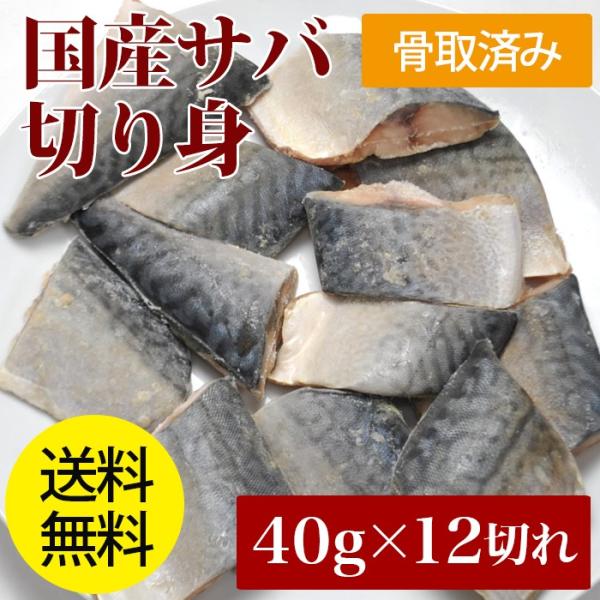 国産　さば　切り身　骨抜き加工　約480g