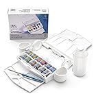 Winsor & Newton ウィンザー&ニュートン 水彩絵具 ウィンザー&ニュートン コットマン ウォーターカラー 12色セット フィールド PLUSセット ハーフパン