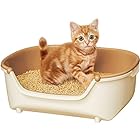 ニャンとも清潔トイレセット [約1か月分チップ・シート付] 猫用トイレ本体 すいすいコンパクト アイボリー&ペールオレンジ 子猫、小柄な猫用
