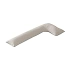 Comforea 抱き枕 150×68×20cm L型 綿100% 洗いざらし綿 カバーが洗える 抗菌防臭 グレー