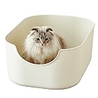 【OFT】 TALL WALL BOX L アイボリー 本体 猫用トイレ 本体 大きい猫 大きいトイレ ゆったり広々サイズ 飛び散り防止ハイタイプ サイズ(約)：幅45.5×奥61×高25cm