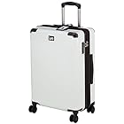 [リー] スーツケース 超軽量双輪 表面デニム調 内装ペイズリー柄 TSAロック マチ拡張 約52～64L 1 cm ホワイト