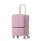 [GGQAAA] スーツケース 軽い トップオープン機能 綺麗いろ 女向き 飛行機持ち込みスーツケース 便利なスーツケース（） (Pink, Mサイズ/4-7泊/約63L)