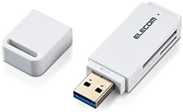 エレコム カードリーダー USB3.0 9倍速転送 スティックタイプ ストラップホール付 ホワイト MR3-D011WH