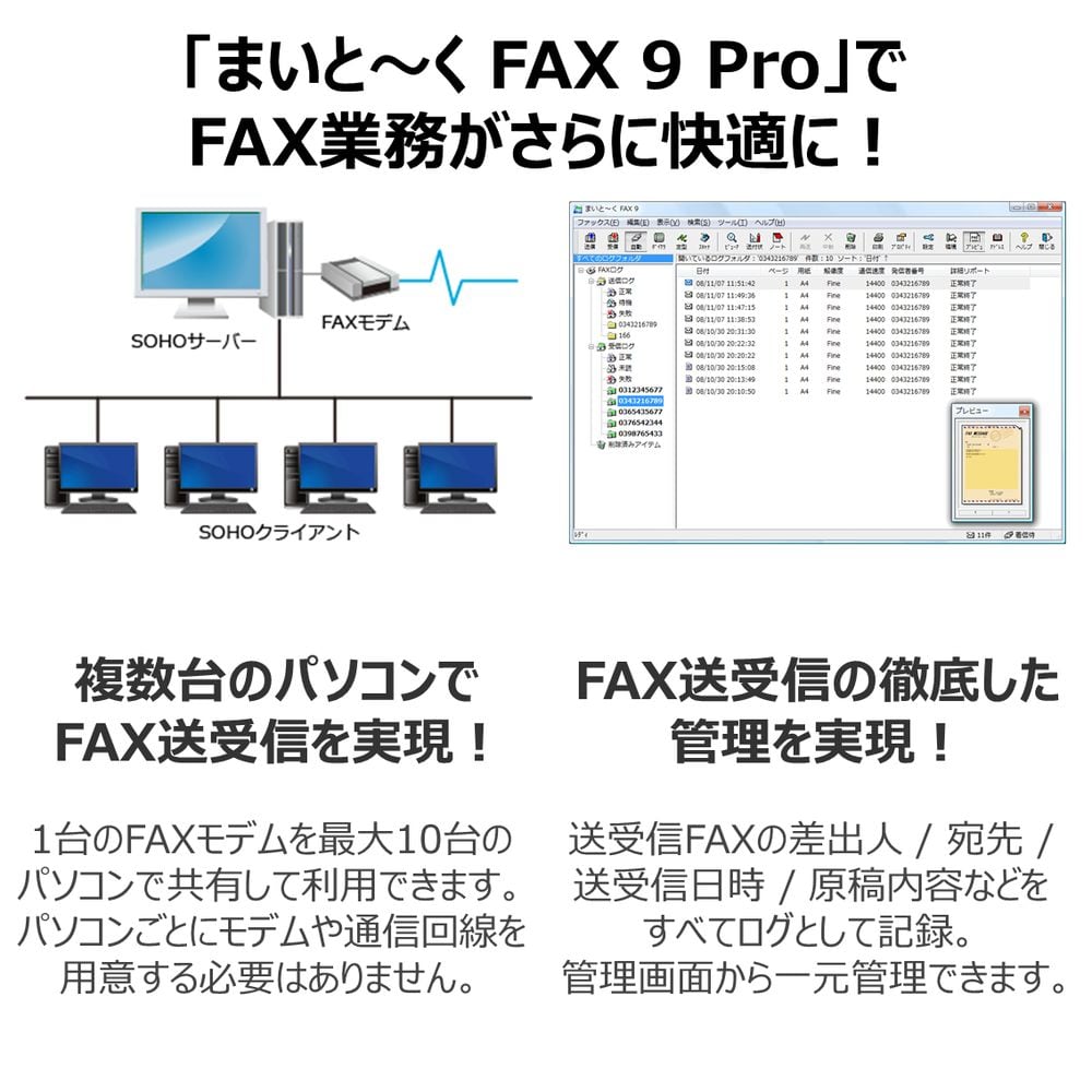 22162円 【SALE／85%OFF】 interCOM まいとーく FAX 9 Pro 5ユーザーパック