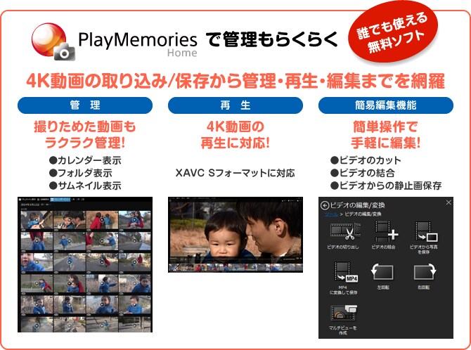 【誰でも使える無料ソフト】「PlayMemories Home」で管理もらくらく！4K動画の取り込み/保存から管理・再生・編集までを網羅