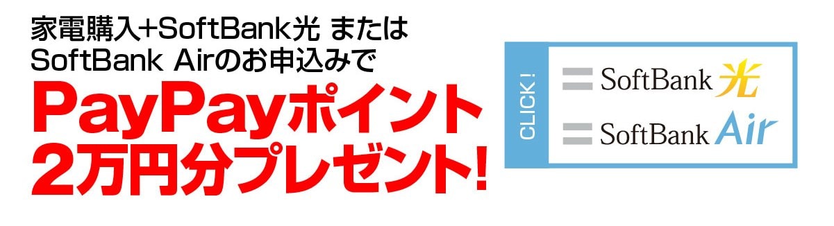 ソフトバンクAirの場合普通為替2万円プレゼント