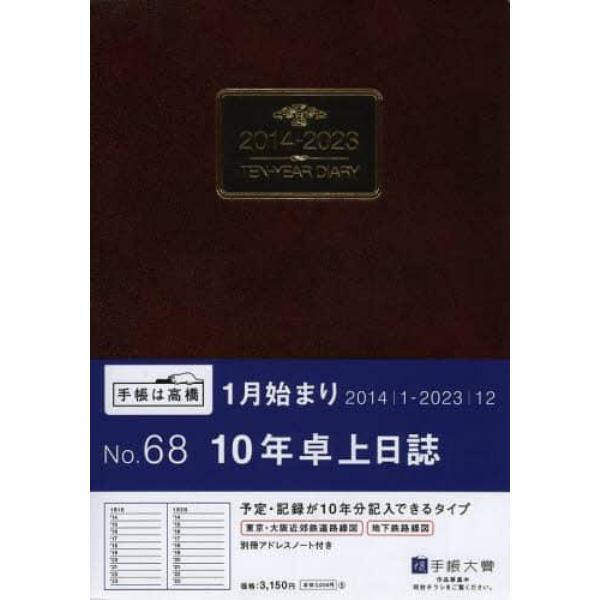 ６８．１０年卓上日誌　茶