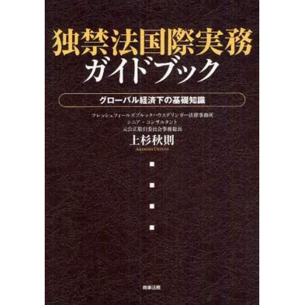 独禁法国際実務ガイドブック　グローバル経済下の基礎知識