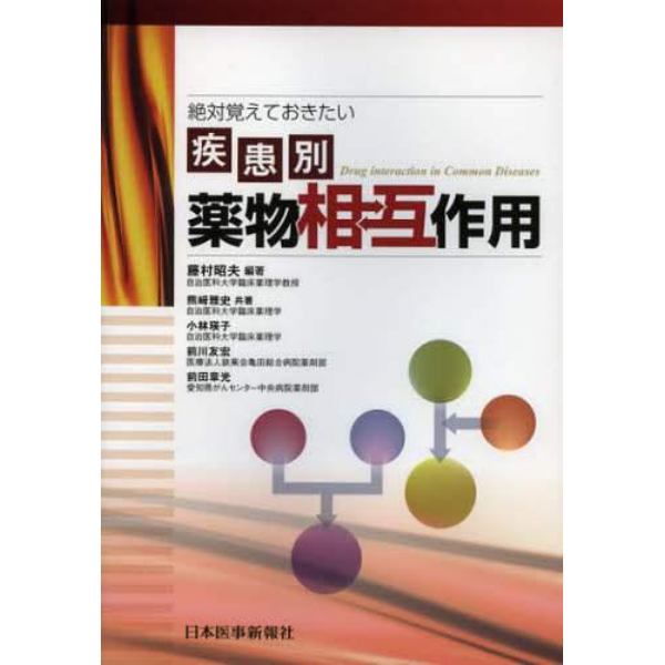 絶対覚えておきたい疾患別薬物相互作用