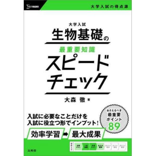 大学入試生物基礎の最重要知識スピードチェック