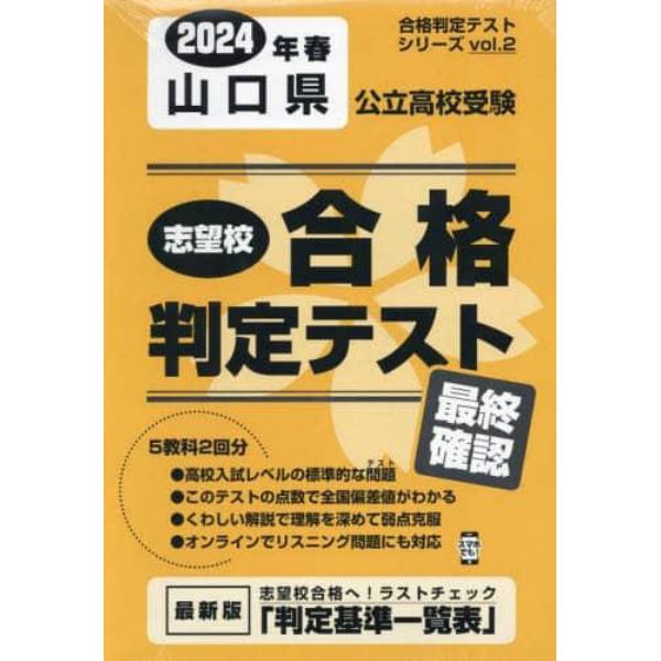 ’２４　春　山口県公立高校受験最終確認