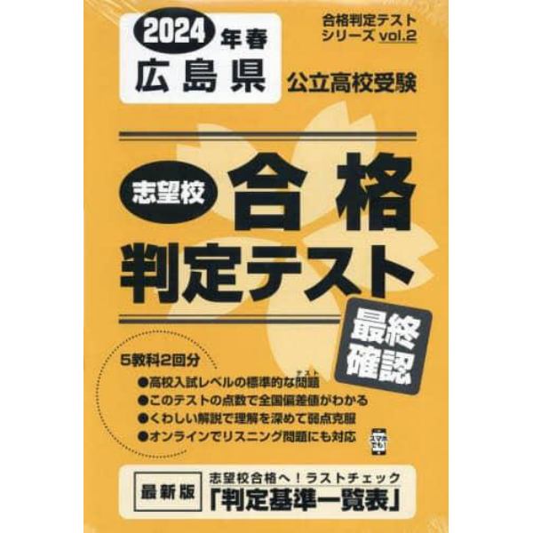 ’２４　春　広島県公立高校受験最終確認