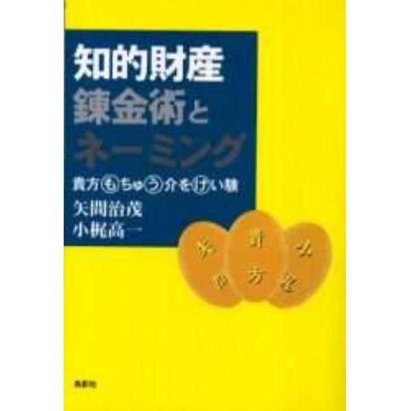 知的財産錬金術とネーミング　貴方もちゅう介をけい験