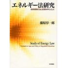 エネルギー法研究　政府規制の法と政策を中心として