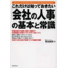 これだけは知っておきたい「会社の人事」の基本と常識　労働法規から採用、研修、考課まで必須知識と仕事のイロハがすぐ身につく！　社員の力を引き出す職場づくりの基礎の基礎