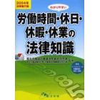 わかりやすい労働時間・休日・休暇・休業の法律知識