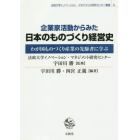 企業家活動からみた日本のものづくり経営史　わが国ものづくり産業の先駆者に学ぶ