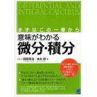 意味がわかる微分・積分　まずはこの一冊から