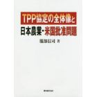 ＴＰＰ協定の全体像と日本農業・米国批准問題