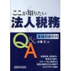 ここが知りたい法人税務Ｑ＆Ａ　業種別索引付