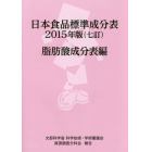 日本食品標準成分表　文部科学省科学技術・学術審議会資源調査分科会報告　２０１５年版脂肪酸成分表編