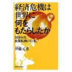 経済危機は世界に何をもたらしたか　２０１０年代、政策転換の行方