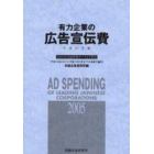 有力企業の広告宣伝費　ＮＥＥＤＳ日経財務データより算定　平成１７年版