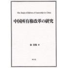 中国所有権改革の研究