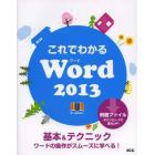 これでわかるＷｏｒｄ２０１３　オールカラー　基本＆テクニック　ワードの操作がスムーズに学べる！