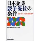 日本企業競争優位の条件　「強い会社」を創る制度改革