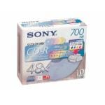 SONY　CD-R　700MB　48倍速対応　10枚　インクジェットプリンター対応　カラーミックス　10CDQ80FPX