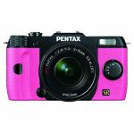 デジタル一眼カメラ　PENTAX　Q7　　ズームレンズキット　　ブラック／ピンク　　004　オーダーカラー