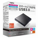 USB　3.0　外付型DVD-RAM±R／RW(DVDスーパーマルチ)ユニット　　ブラック　　LDR-PMF8U3LBK
