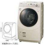 SHARP　ドラム式洗濯乾燥機(9.0kg・左開き)　ゴールド系　ES-V540-NL