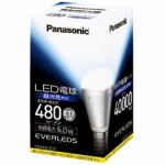 Panasonic　LED電球EVERLEDS(小形電球形・全光束480lm・昼光色・口金E17)　LDA6DE17