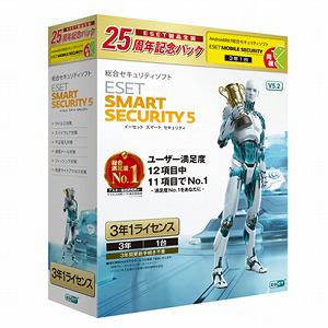 キヤノンＩＴソリューションズ　ESET　Smart　Security　V5.2　3年1ライセンス　25周年記念パック