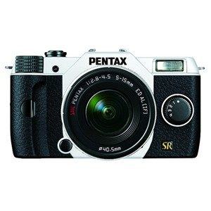 デジタル一眼カメラ　PENTAX　Q7　　ズームレンズキット　　ホワイト／ブラック　　016　オーダーカラー
