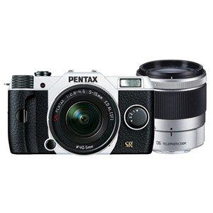 デジタル一眼カメラ　PENTAX　Q7　　ダブルズームキット　　ホワイト／ブラック　　016　オーダーカラー