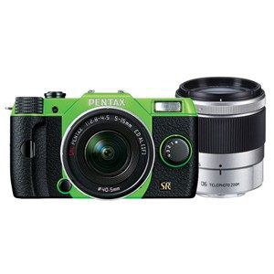 デジタル一眼カメラ　PENTAX　Q7　　ダブルズームキット　　グリーン／ブラック　　034　オーダーカラー